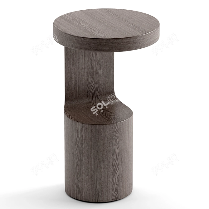 Modern Rustic Hout End Table 3D model image 2