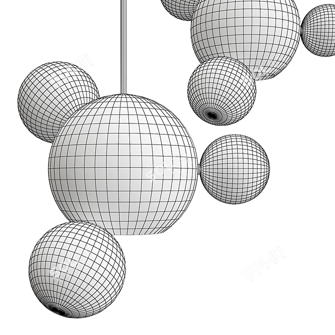 Ethereal Bubble B Chandelier 3D model image 3