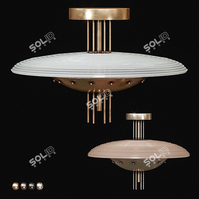 Signal Y Ceiling Light: Modern Elegance 3D model image 1