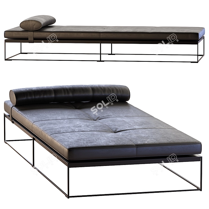 Luxury Monaco Lounge Daybed 3D model image 2