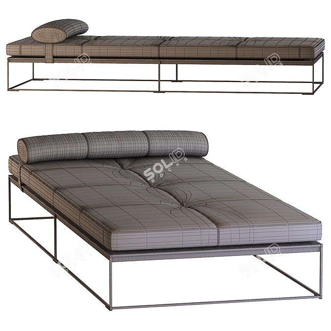 Luxury Monaco Lounge Daybed 3D model image 4