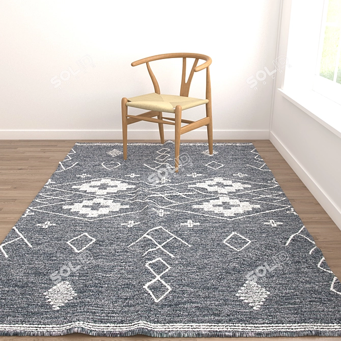 Versatile Rug Set: 6 Variations for 3D Renderings 3D model image 2