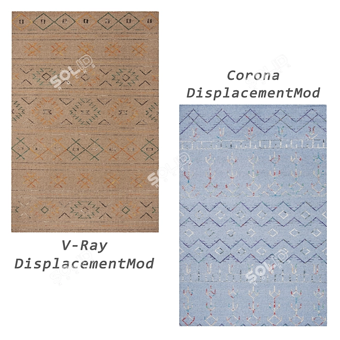 Versatile Rug Set: 6 Variations for 3D Renderings 3D model image 4