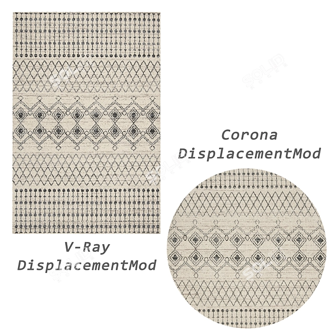 Luxury Rug Set: 8 Variations 3D model image 2