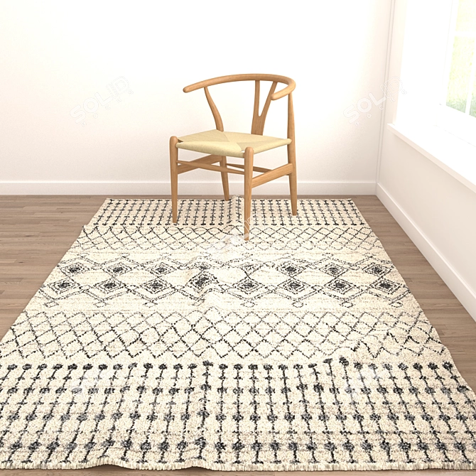 Luxury Rug Set: 8 Variations 3D model image 5