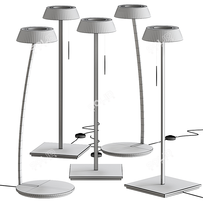 Elegant Glance Luminaire Table Lamp 3D model image 2