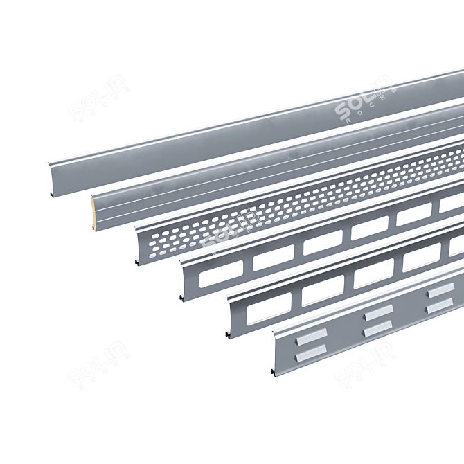 Premium Garage Roller Shutter: Versatile Design, 4 Colors 3D model image 4