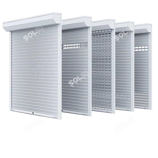 Premium Garage Roller Shutter: Versatile Design, 4 Colors 3D model image 6