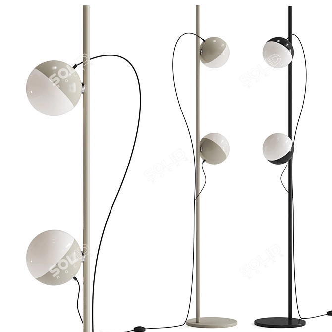 Sleek Milán Floor Lamp 3D model image 1