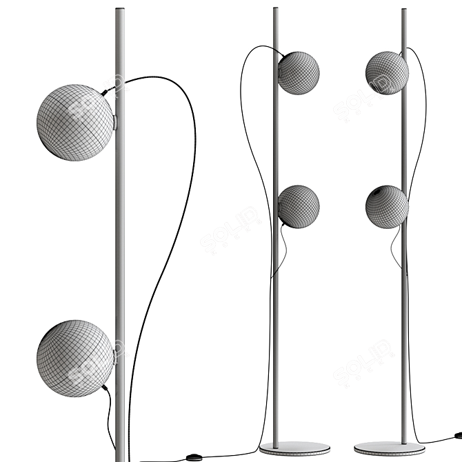 Sleek Milán Floor Lamp 3D model image 2