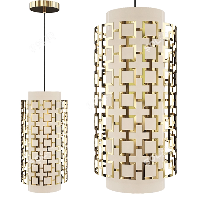 Sleek Parker Pendant Light 3D model image 1