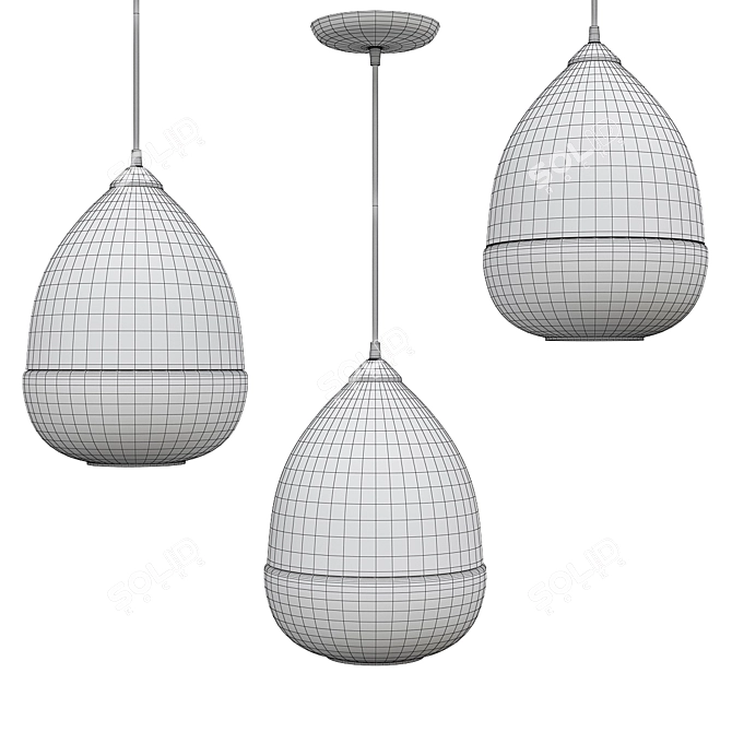 Allegretto Drum Pendant Light: Timeless Elegance 3D model image 2