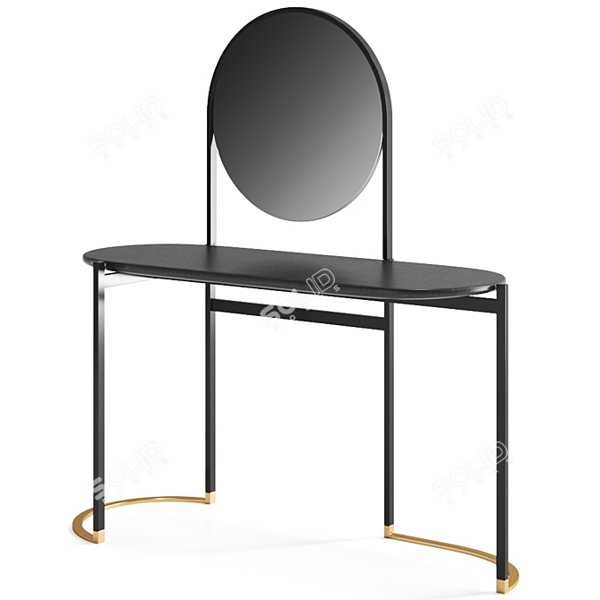 Elegant Wooden Dressing Table 3D model image 1