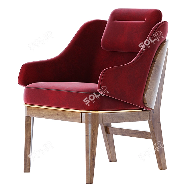 Title: Sleek Sloane Armchair: Elevated Design for Modern Spaces 3D model image 1