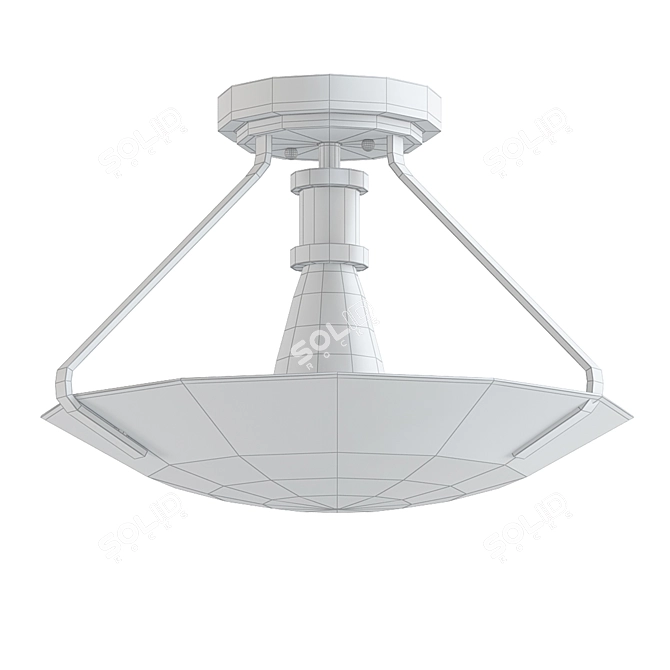 Kenroy Home 94011BL: Sleek Semi-Flush Lighting 3D model image 2