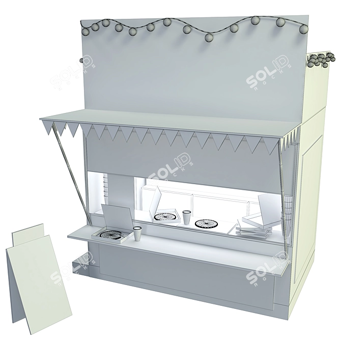 2015 Food Stand: Versatile, Compact, and Stylish 3D model image 6