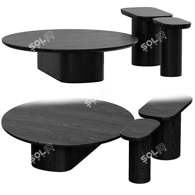  RAIN Porto Center Table: Contemporary Elegance 3D model image 1