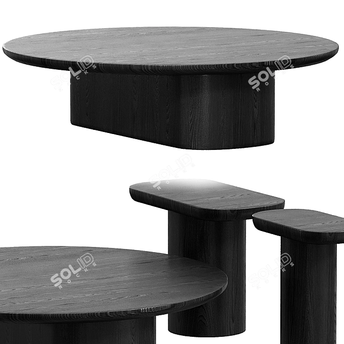  RAIN Porto Center Table: Contemporary Elegance 3D model image 3