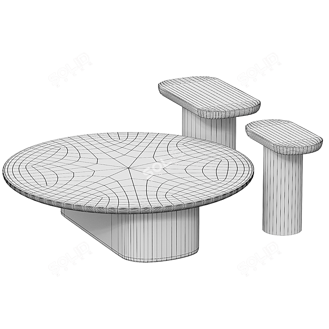 RAIN Porto Center Table: Contemporary Elegance 3D model image 4