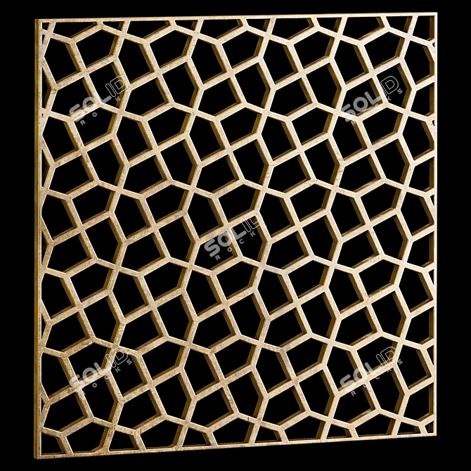 Square Decorative Panels Set 3D model image 2