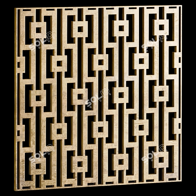 Square Decorative Panels Set 3D model image 5
