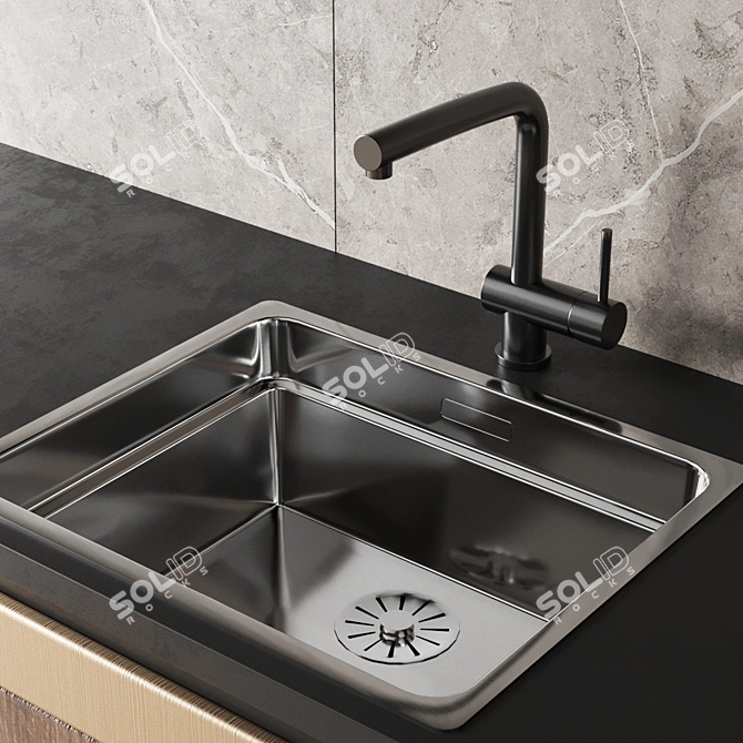 Title: Etagon-F Smesitel, Rakovina & Bosch Tekhnika 3D model image 2