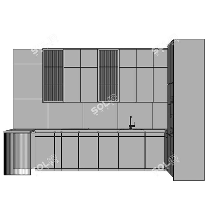 Title: Etagon-F Smesitel, Rakovina & Bosch Tekhnika 3D model image 6