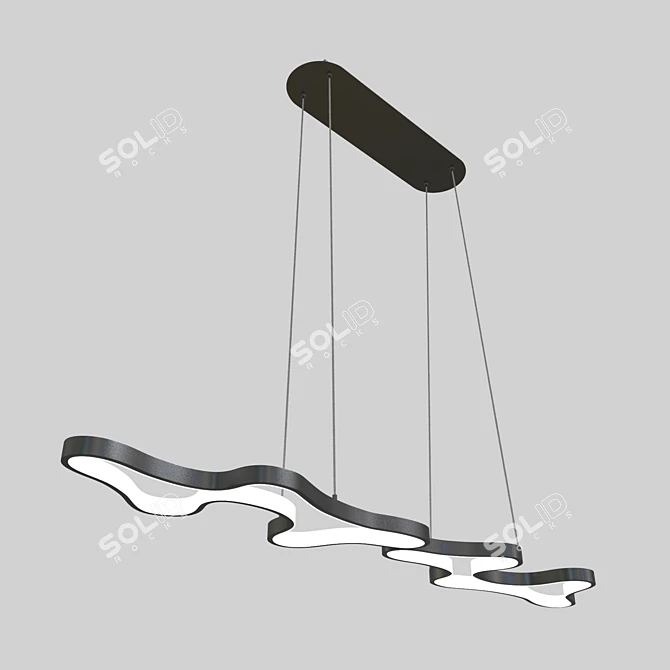 Minimalist LED Suspension Light 3D model image 1