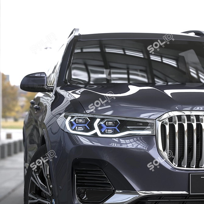 Premium BMW X7 Model - Detailed Exterior & Partially Rendered Interior 3D model image 3