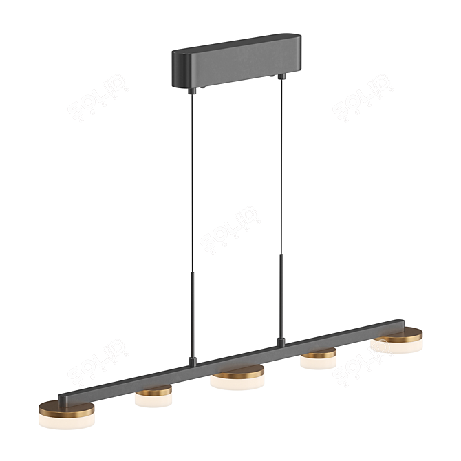 Elegant Disk LED Pendant Light 3D model image 3