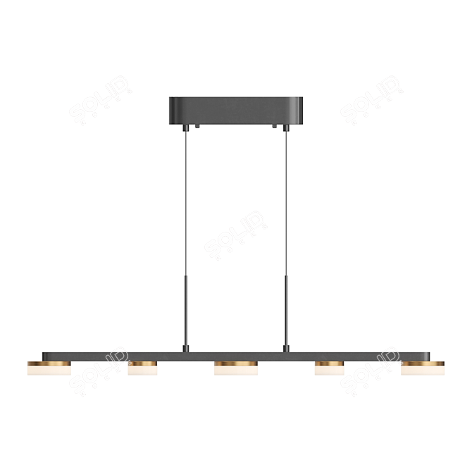 Elegant Disk LED Pendant Light 3D model image 4