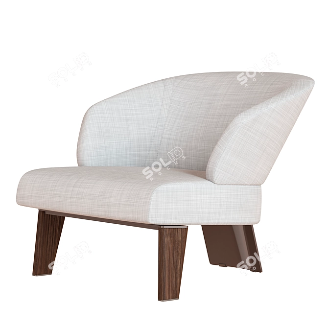 Luxurious Reeves Armchair: Sleek Design, Exquisite Craftsmanship 3D model image 1