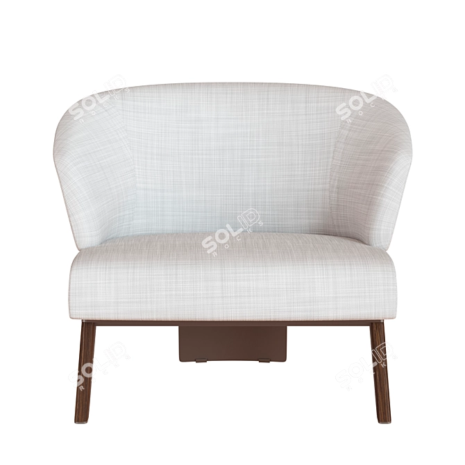 Luxurious Reeves Armchair: Sleek Design, Exquisite Craftsmanship 3D model image 2