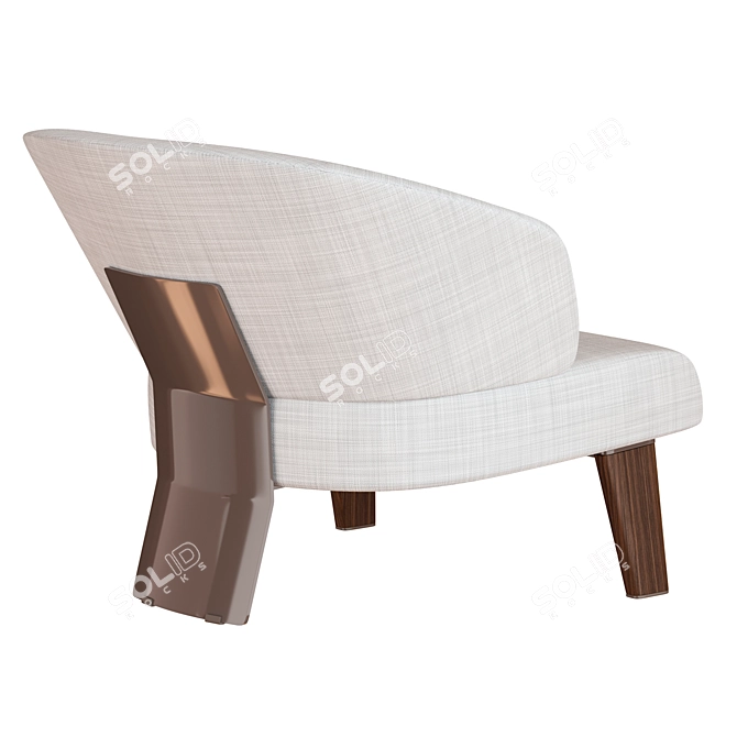 Luxurious Reeves Armchair: Sleek Design, Exquisite Craftsmanship 3D model image 4