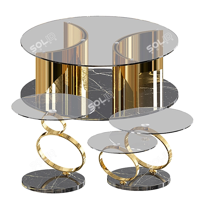 Elegant Abelia Coffee Table 3D model image 1