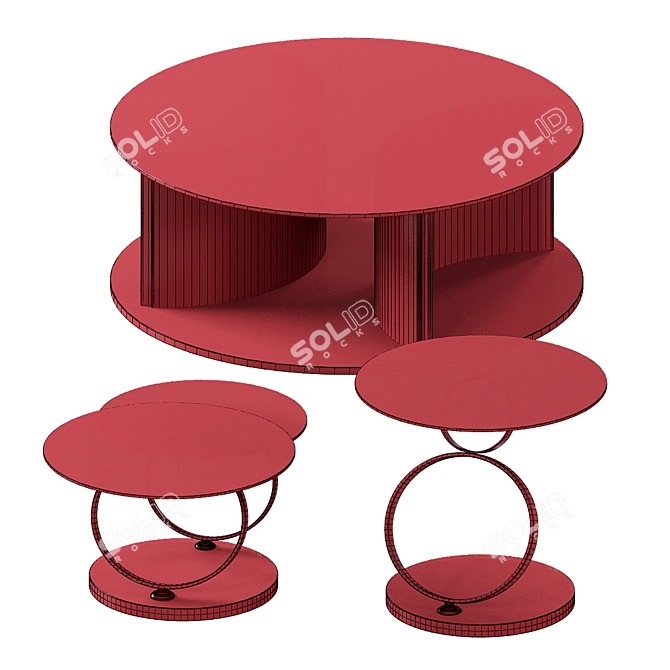 Elegant Abelia Coffee Table 3D model image 3