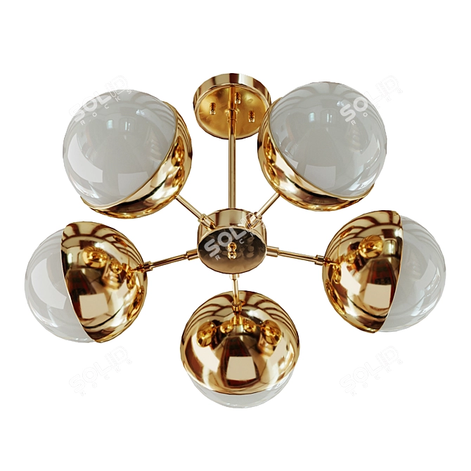 Sleek VILTA CH Pendant Light 3D model image 2