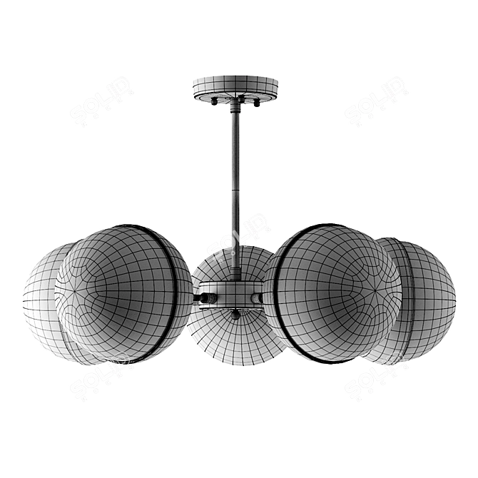 Sleek VILTA CH Pendant Light 3D model image 3