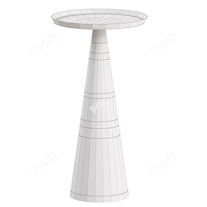 Meridian Accent Table: Elegant Contemporary Furniture 3D model image 2