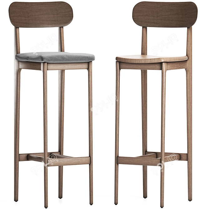 Modus PLC Stool: Sleek and Versatile Seating 3D model image 1