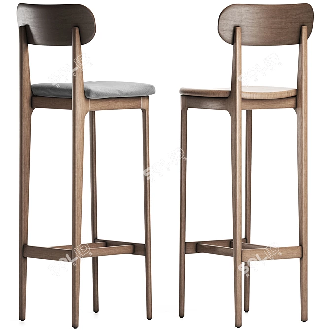 Modus PLC Stool: Sleek and Versatile Seating 3D model image 2