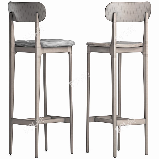 Modus PLC Stool: Sleek and Versatile Seating 3D model image 6