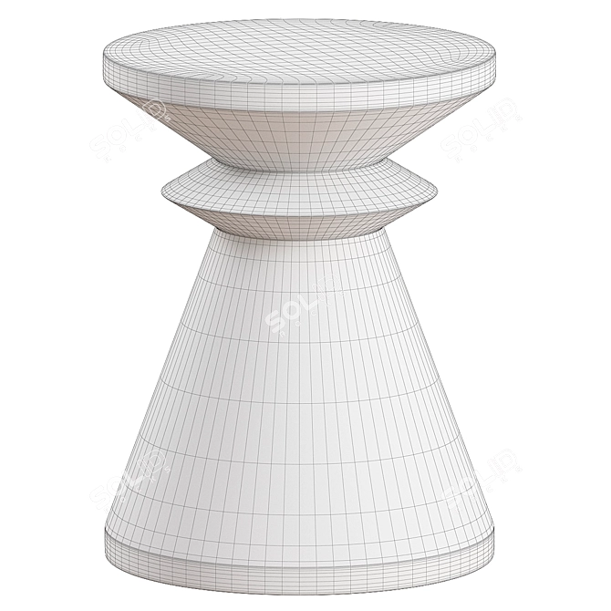 Modern Minimalist Alban Side Table 3D model image 2