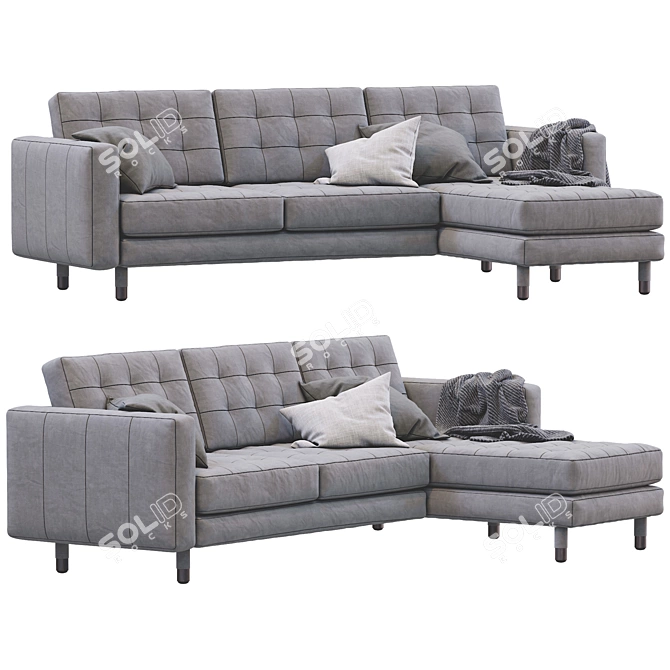 Modern Landskrona Sofa: Stylish 3D Model 3D model image 2