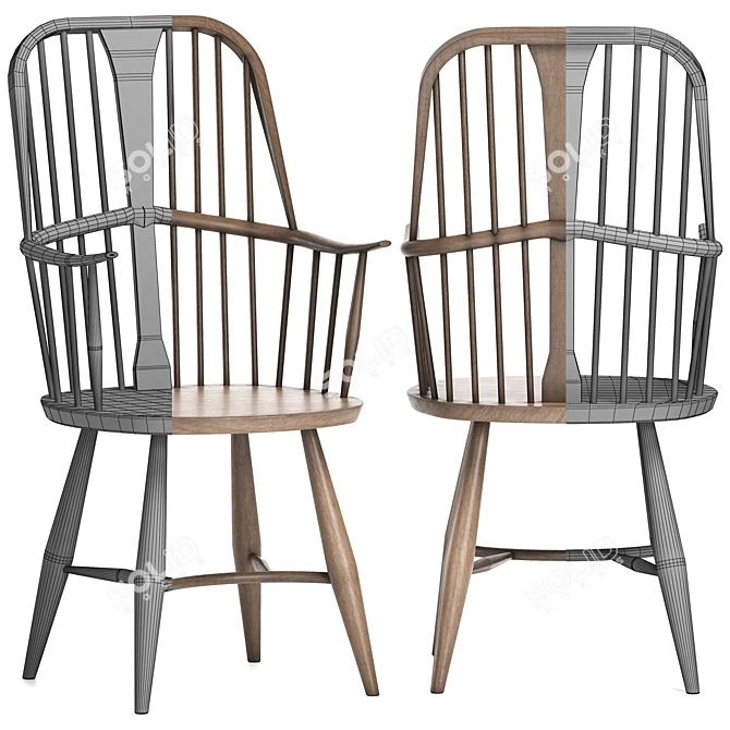 Timeless Chairmakers Chair by L Ercolani 3D model image 4