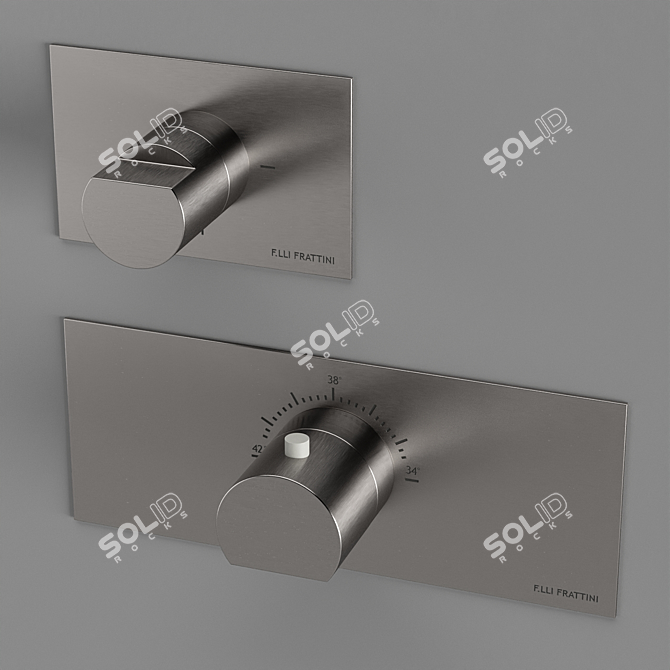 Frattini Borgia Thermostat - Stylish Inox Metal Faucet 3D model image 2