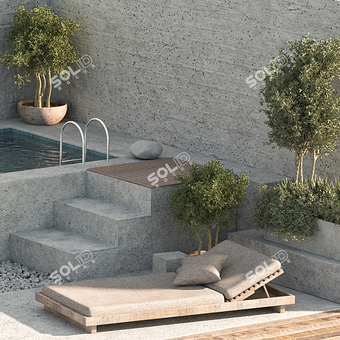 Backyard Oasis: Swimming Pool 2015 3D model image 5