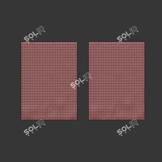 Blush Pale & Swarm Aqua Carpet Set 3D model image 7