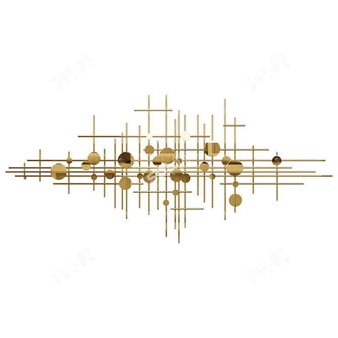 Elegant Metal Wall Art 3D model image 1