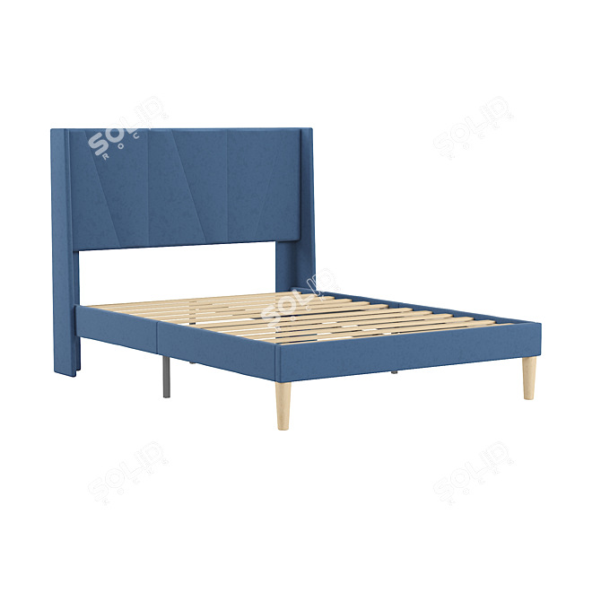 Sleek and Stylish Mercury Bed 3D model image 5